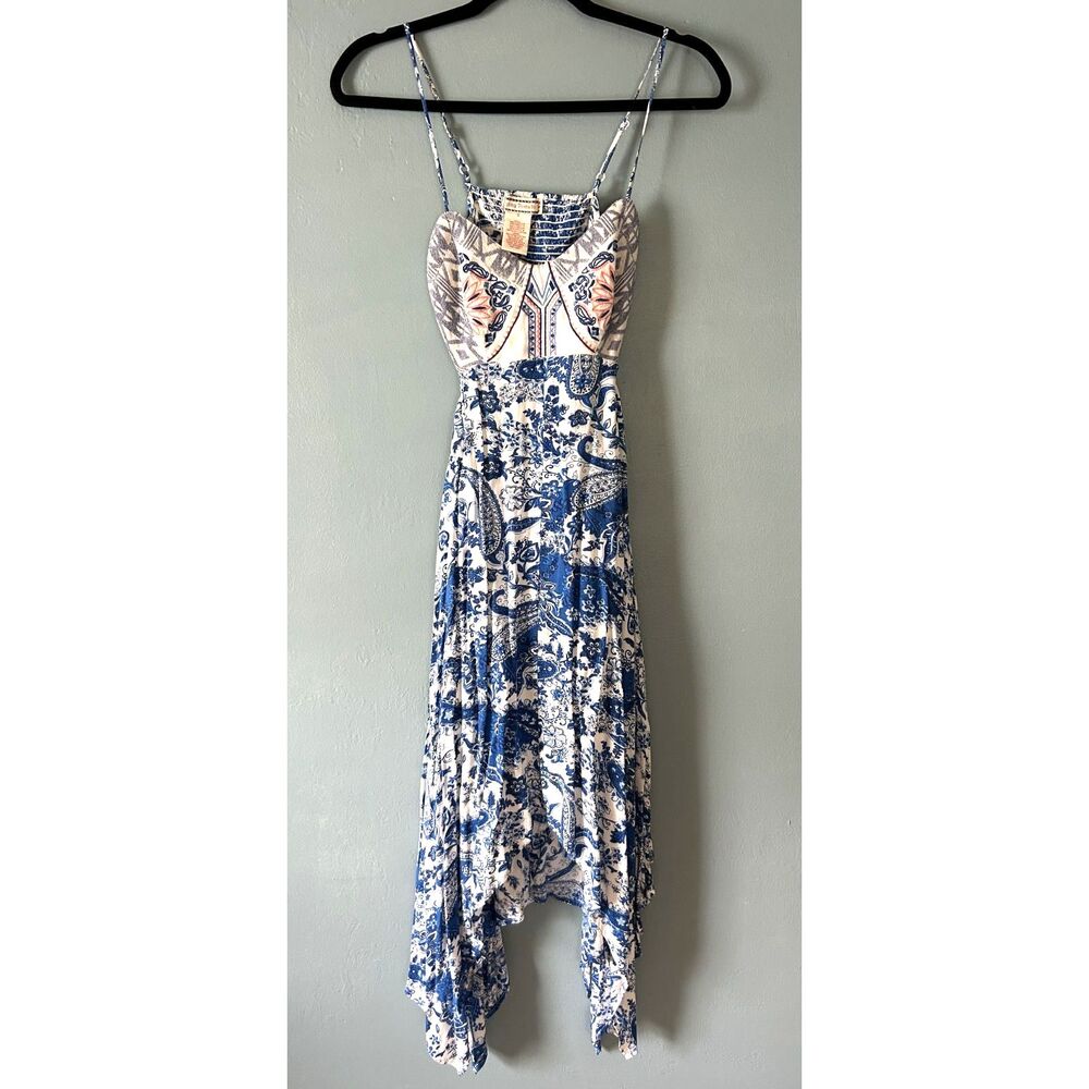 Flying Tomato Bohemian style lined sundress with an asymmetrical hem size small
